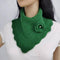 Bufanda Triangular Tejida con Flores - Diseño Onda Elegante