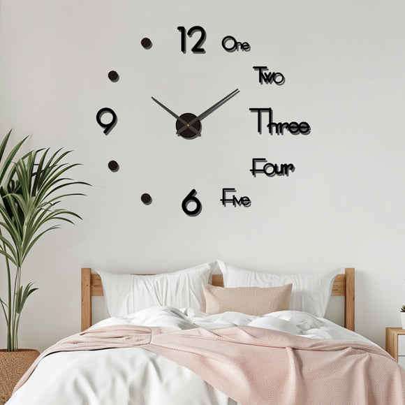 Reloj de Pared Digital Silencioso Nórdico - Adhesivo Decorativo Acrílico