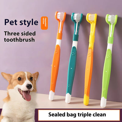 Cepillo Dental para Mascotas - Limpieza Bucal Profesional