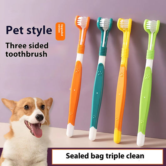 Cepillo Dental para Mascotas - Limpieza Bucal Profesional