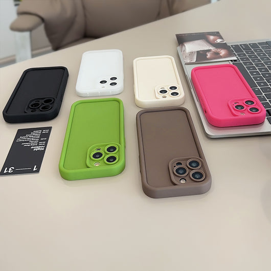 Funda Silicona Integral de Color Sólido para Teléfono - Image 19