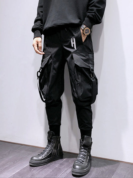 Pantalones Cargo Hip Hop con Bolsillos Funcionales - Image 3