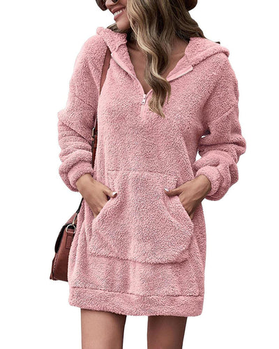 Abrigo Sudadera Polar Reversible con Capucha y Cremallera - Image 15