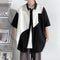Camisa Coreana con Detalles de Contraste Estilo Hong Kong