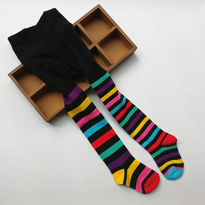 Medias Escolares de Contraste de Colores para Niñas - Algodón Premium - Image 12