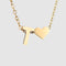 Simple Heart-shaped Letter Pendant Women's Dorado-plated Necklace Clavicle Chain Dorado T