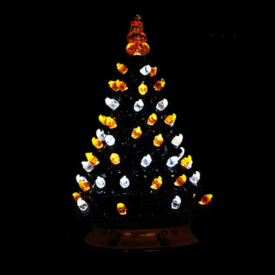 Árbol de Navidad Cerámico Negro con Luces LED Brillantes - Image 3