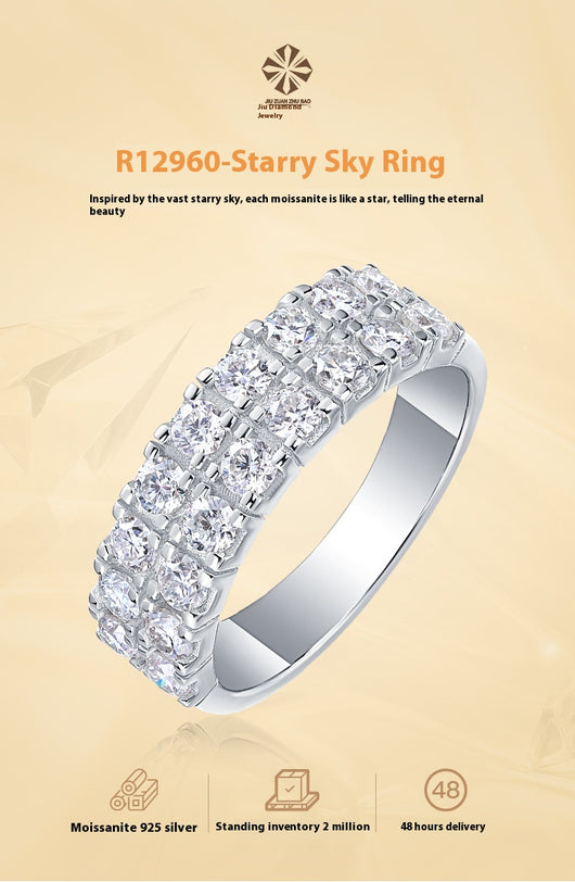 Anillo de Plata Esterlina S925 con Moissanita - Lujo Accesible para Influencers - Image 10