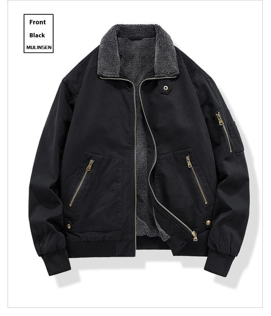 Chaqueta de Algodón Lavado con Forro Polar para Hombre - Resistente al Viento - Image 24