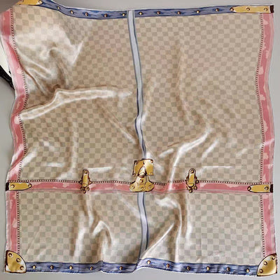 Pañuelo de Seda Protección Solar - Cuello Versátil y Sujetador de Cabello - Image 46