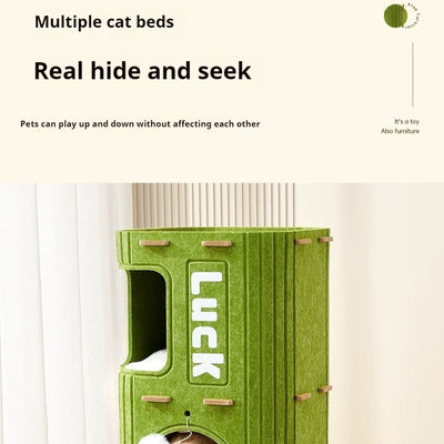 Árbol Rascador Felino Cuatro Estaciones con Nido Cerrado - Image 12
