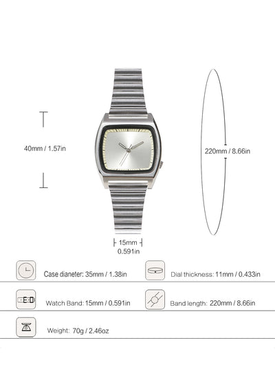 Reloj de Pulsera Minimalista Cuadrado sin Logo - Diseño Versátil - Image 21