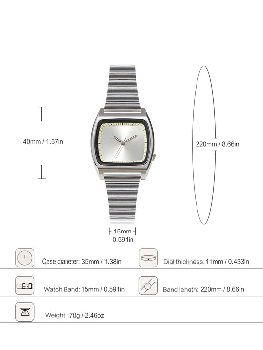 Reloj de Pulsera Minimalista Cuadrado sin Logo - Diseño Versátil - Image 21