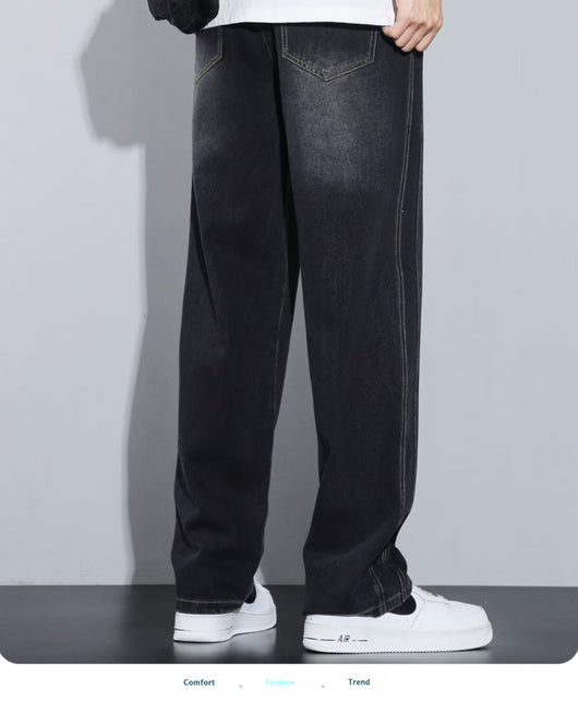Pantalones Vaqueros Rectos Anchos para Hombre - Comodidad y Estilo Casual - Image 28
