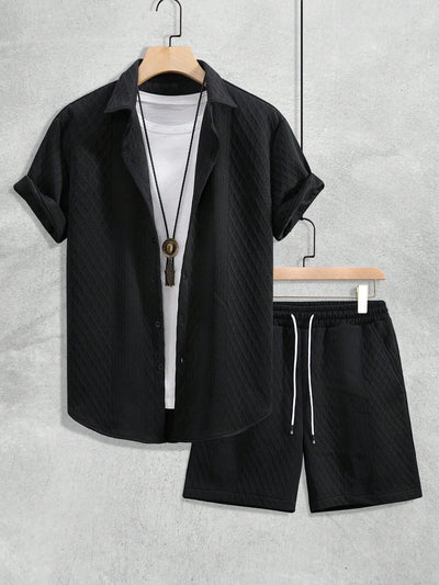 Conjunto Casual Hombre: Camisa Suelta y Shorts de Manga Corta - Image 28