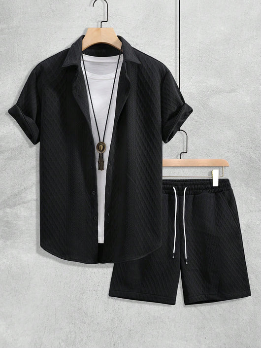 Conjunto Casual Hombre: Camisa Suelta y Shorts de Manga Corta - Image 28