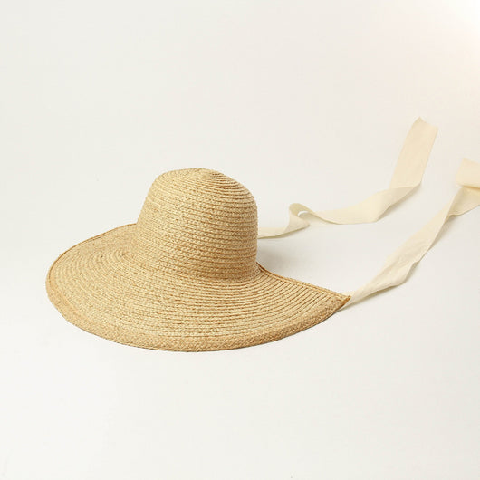 Sombrero Retro de Ala Ancha Tejido a Mano en Rafia - Image 10