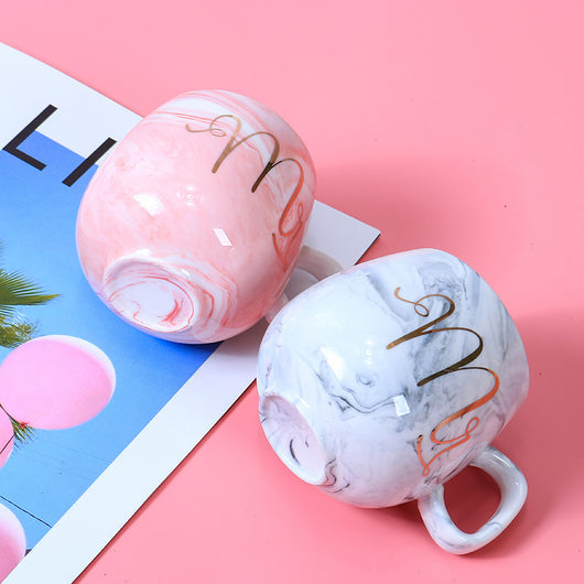 Taza de Cerámica para Parejas con Patrón Mármol - Image 18