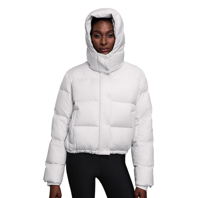 Abrigo de Plumas de Pato Blanco Desmontable con Capucha para Mujer - Invierno Cálido y Elegante - Image 4