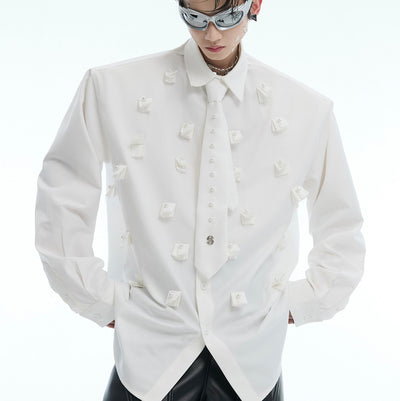 Cardigan Suelto Acolchado con Detalles de Perlas para Hombre - Image 4