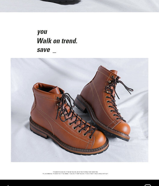 Botas Martin Altas Estilo Británico para Hombre - Image 18