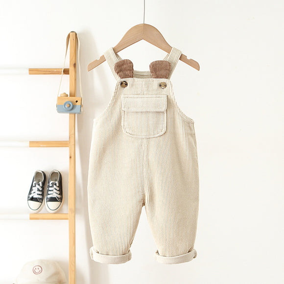 Overol Infantil de Pana Adorable y a la Moda para Bebés