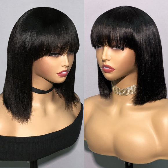 Peluca de Cabello Humano sin Adhesivo HD