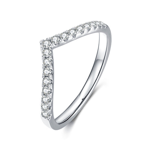 Anillo V-Row de Plata 925 con Moissanita Engastada - Image 10