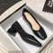 Zapatos de Cuero Genuino para Mujer con Tacón Medio y Punta Cuadrada