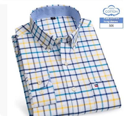 Camisa de Cuadros de Algodón Puro para Hombre - Image 6