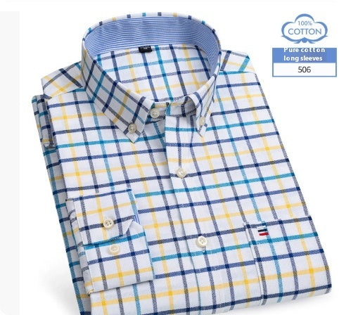 Camisa de Cuadros de Algodón Puro para Hombre - Image 6