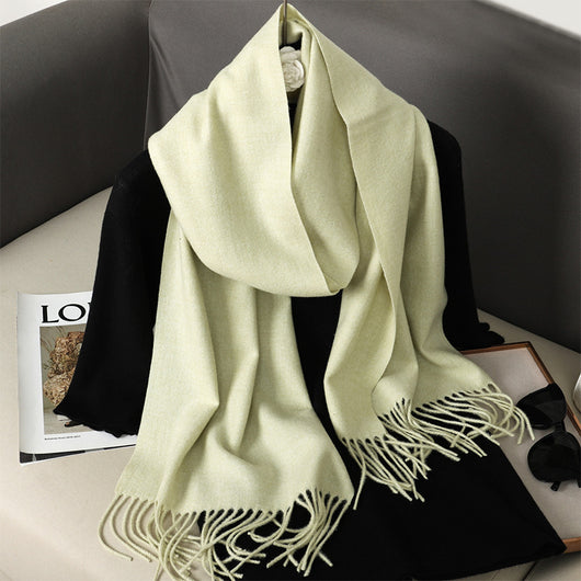 Pashmina Cálida de Color Sólido para Mujer - Chal Suave Estilo Cashmere - Image 44