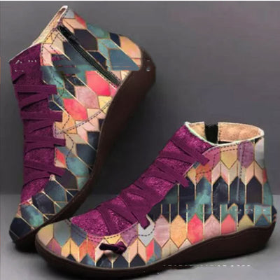Botas de Nieve Cortas Talla Grande para Mujer - Comodidad Plana en Algodón - Image 2