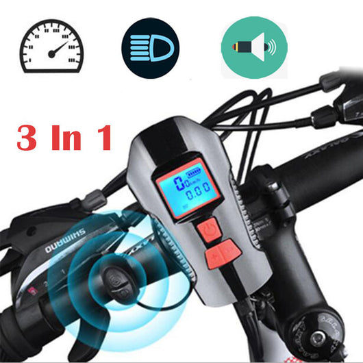 Luz Frontal para Bicicleta USB con Altavoz y Velocímetro - Image 4