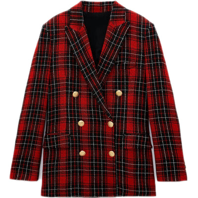 Conjunto de Blazer y Shorts a Cuadros - Estilo Primavera Premium - Image 8