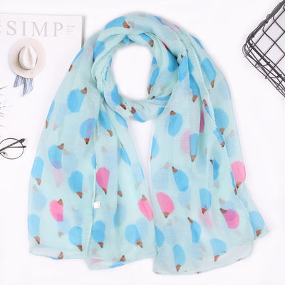 Pañuelo Parisino con Estampado de Erizos - Image 4