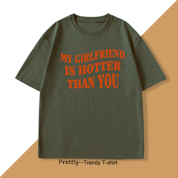 Playera Masculina con Estampado de Letras en Inglés