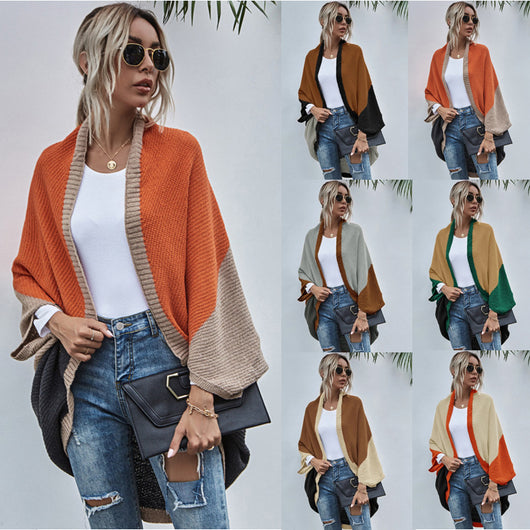 Cardigan Tejido de Bloques de Color - Suéter Abrigo Versátil - Image 12