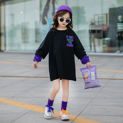 Blusa Infantil Estilo Coreano Suelta con Estampado Doble Capa - Image 14