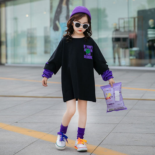 Blusa Infantil Estilo Coreano Suelta con Estampado Doble Capa - Image 14