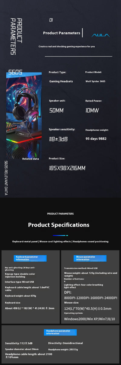 Bundle Completo: Teclado Mecánico, Ratón Alámbrico y Audífonos Gaming - Image 34