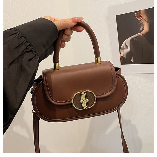 Bolso Tote Retro Premium Mate con Correa Cruzada Miniatura Redonda Otoño - Image 27