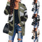 Cardigã Longo Camuflado Feminino de Tricô