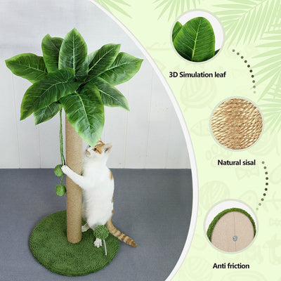 Rascador Doble con Bolas Colgantes para Gatos - Tabla de Sisal - Image 3
