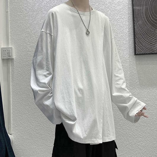 Camiseta Manga Larga Cuello Redondo con Diseño de Abertura Lateral - Image 10