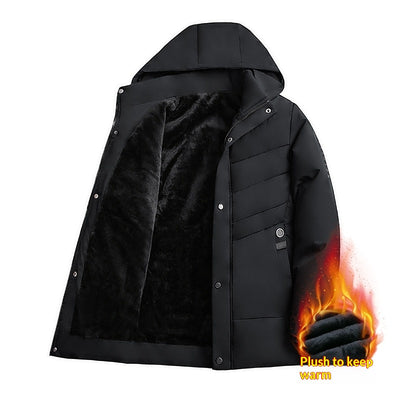 Abrigo Acolchado Ejecutivo con Capucha Desmontable para Hombre - Image 4