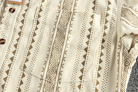 Camisa Casual Hombre Estilo Navajo Retro Americano - Image 19