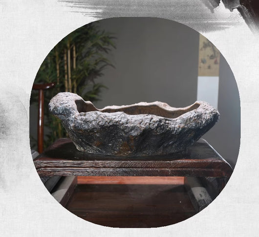 Maceta Decorativa Luna de Piedra Púrpura para Mesa - Image 16