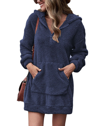 Abrigo Sudadera Polar Reversible con Capucha y Cremallera - Image 12