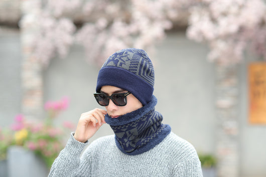 Conjunto de Gorro y Babero de Lana Térmica para Invierno - Image 14